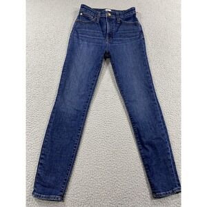 J.Crew Curvy Toothpick Jeans Womens 27 Blue Dark Wash Skinny Stretch Denim